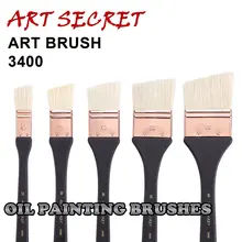 Высококачественная краска щетки щетина моющая щетка 3400 chungking Белая Щетина cuprum покрытая наконечник длинная деревянная ручка