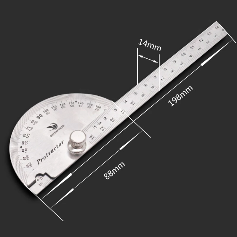 14.5cm 180 Degree Adjustable Protractor Angle Finder Craftsman Ruler