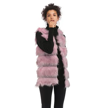 

Autumn Women Vests Warm Fleece Faux Fur Loose Jacket Coat Long Cardigans Plus Size Winter Long Vest Outerwear