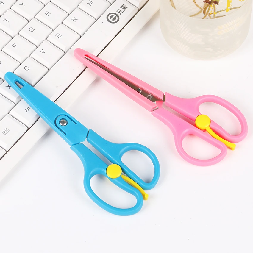 1PC Stainless Steel Scissors Student DIY Elasticity Crafts Scissors