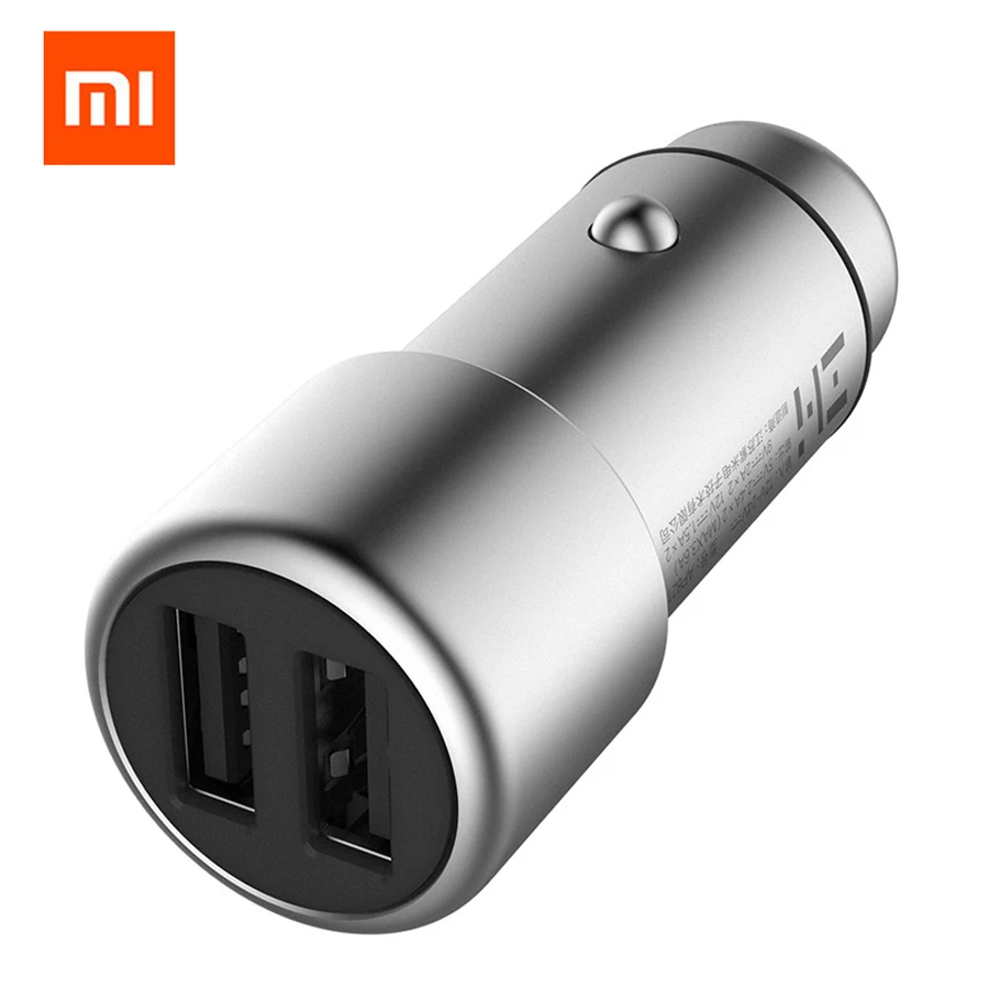 

Original Xiaomi ZMI Car Charger QC3.0 Quick Charge 5V/2.4A 9V/2A 12V/1.5A Dual USB Port Charger for Xiaomi iPad Samsung iPhone