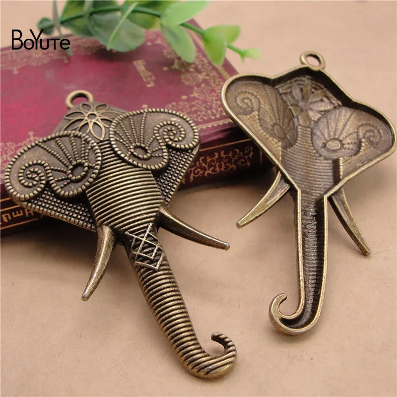 BoYuTe (10 PiecesLot) Wholesale Metal Alloy 8147MM Big Elephant Pendant Charms Diy Hand Made Jewelry Accessories (4)