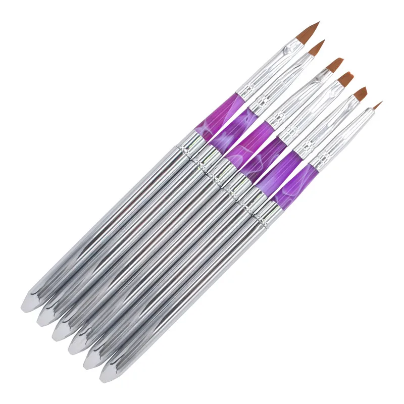 

YZWLE 6PCS/Pack Detachable Nail Art Painting Drawing Pen Brush Set for Acrylic Nail UV Gel Nails Beauty Tools Brushes 29