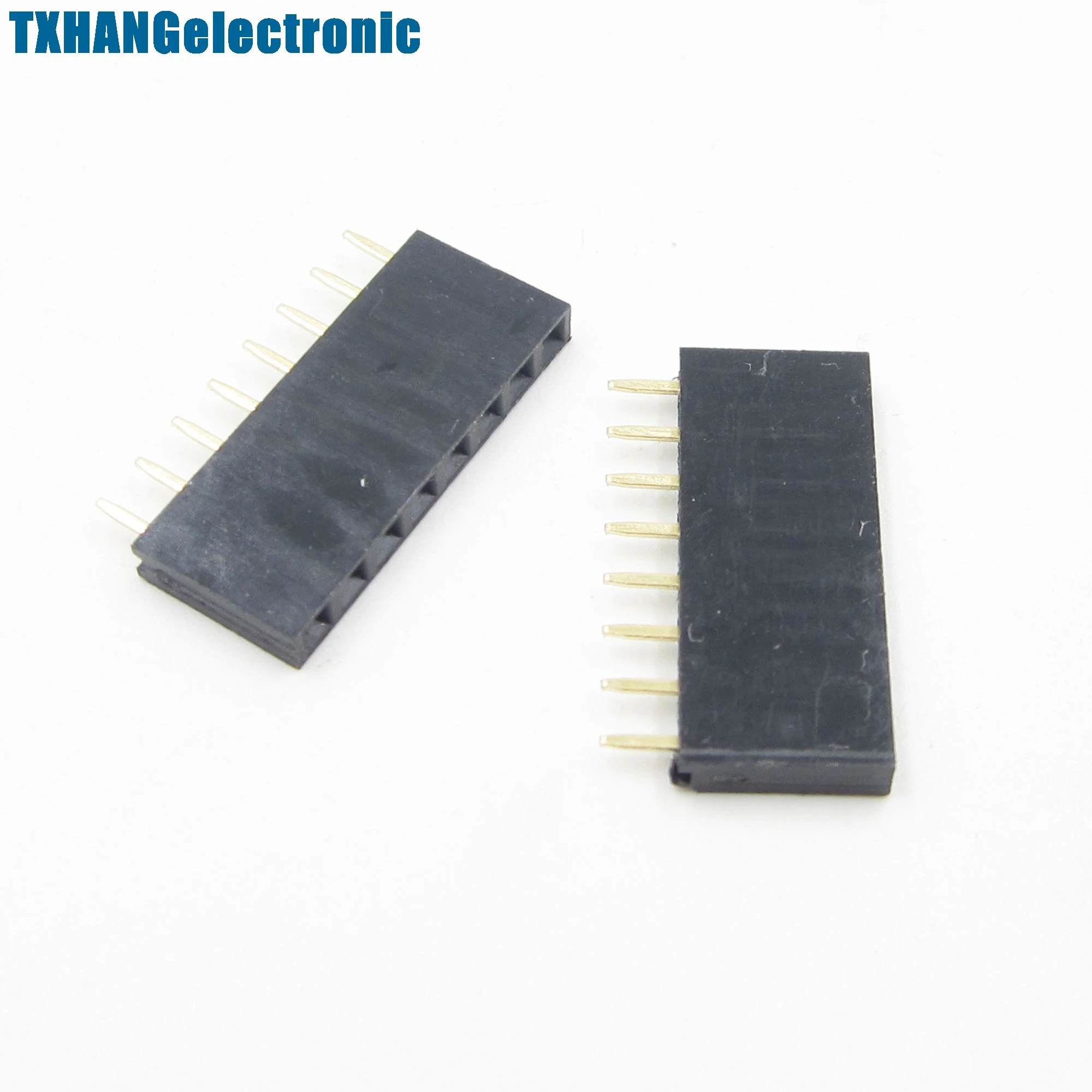 

100PCS 1x8 Single Row 8 Pins PCB Socket Female Header 2.54mm