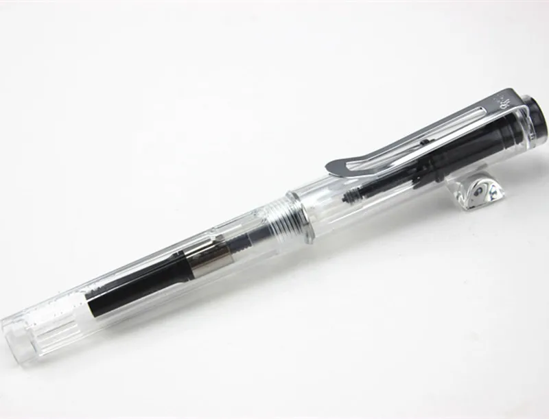 

JINHAO 599 Transparent white student fashion Financial 0.38MM AND 0.5MM Nib Choice Fountain Pen New