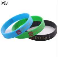 JINSE модные револьверные игры силиконовые браслеты DOTA 2 браслеты зеленый синий черный модные украшения подарок для мальчика девочки WSB009 - изображение