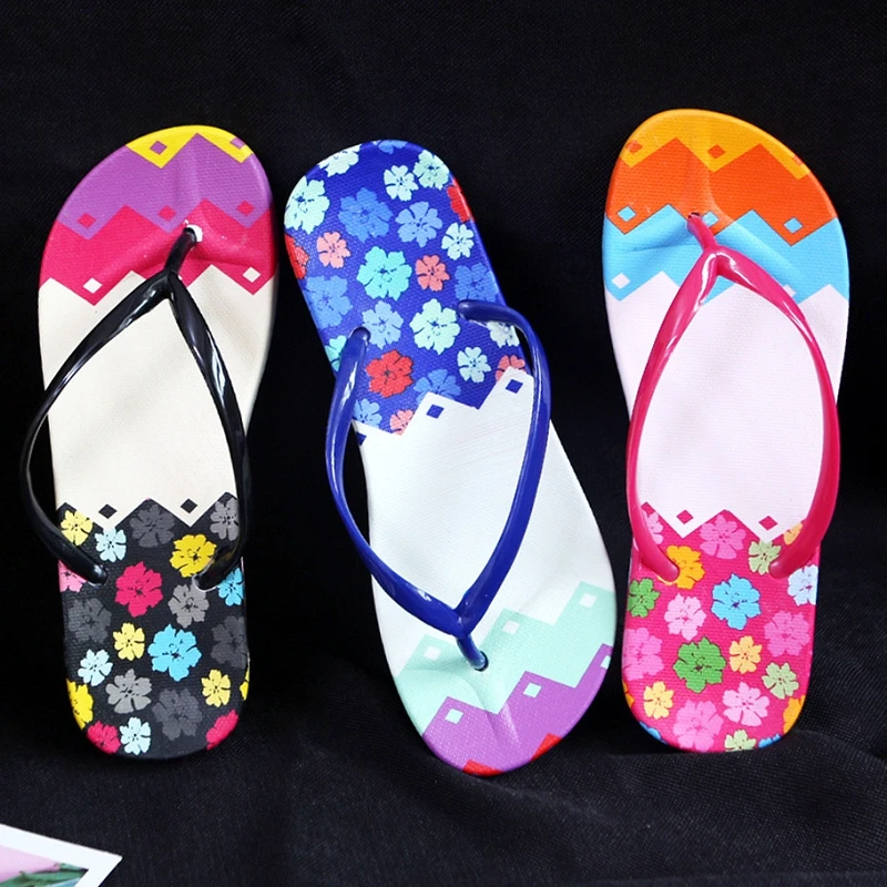 

STRAVEL Women Slippers Women Non-slip Flip Flops Flowers Beach Flip Flops for Women Summer For Ladies Hot