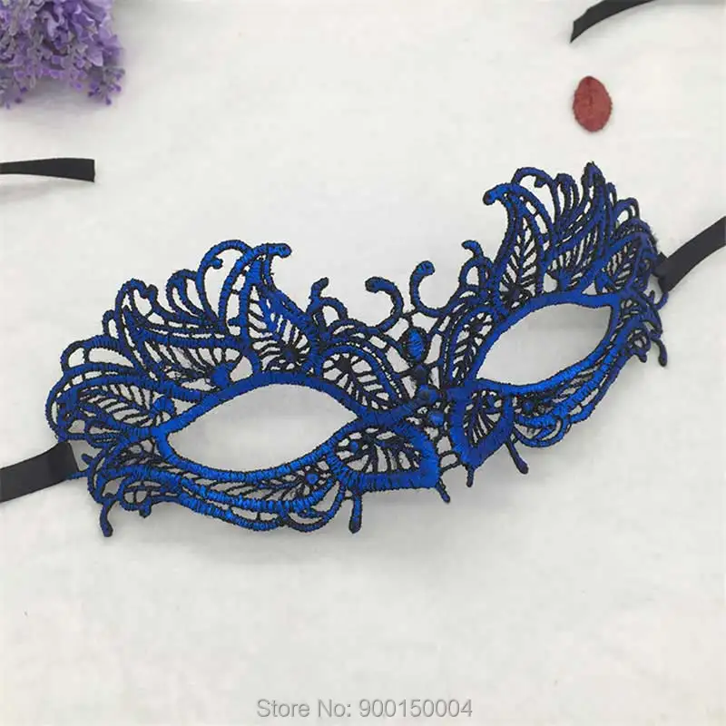 1pc Blue Sexy Lady Lace Mask Eye Mask For Masquerade Party Halloween Party Fancy Drop shipping  (13)