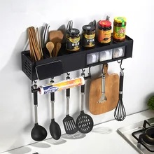 Кухонная Организация настенный горшок Полка Caddy полки с полотенцем Бар Крючки нож посуда подставка для кружек Пан органайзер для кладовки хранения