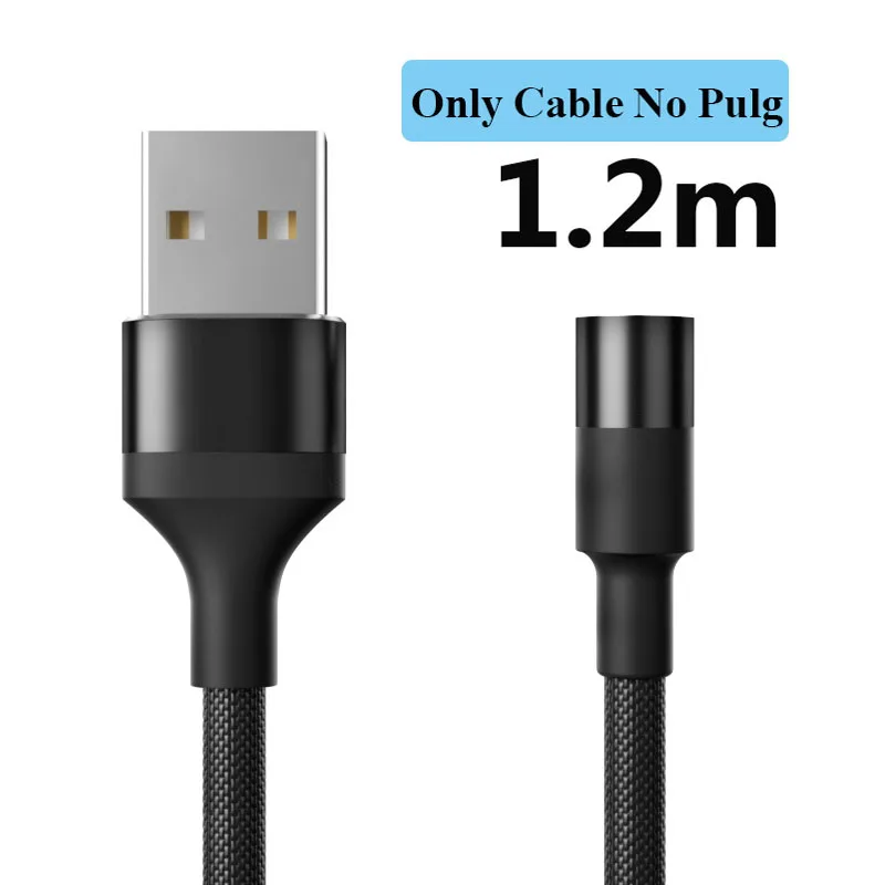 Suntaiho Магнитная Зарядка для iphone Xs Max 8 7 6 USB кабель для Xiao mi9 адаптер для samsung s10 Micro USB кабель type C светодиодный светильник - Цвет: Black Cable No Plug