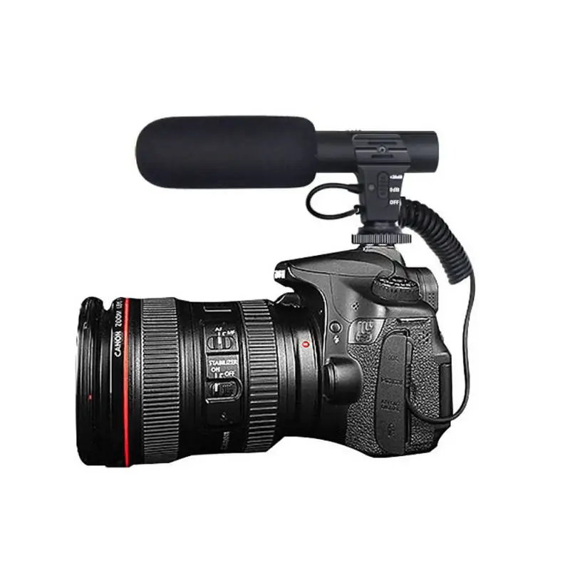 

3.5mm Interview Microphone Hypercardioid Camera Video Outdoor Computer Recording Hifi HD Sound Mini Microphone