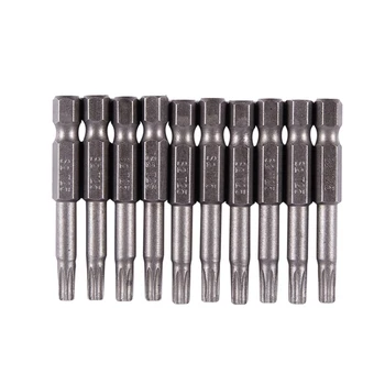 

Hardware Part Magnetic 4x50mm T25 Type Torx Screwdriver Bit 10 Pcs