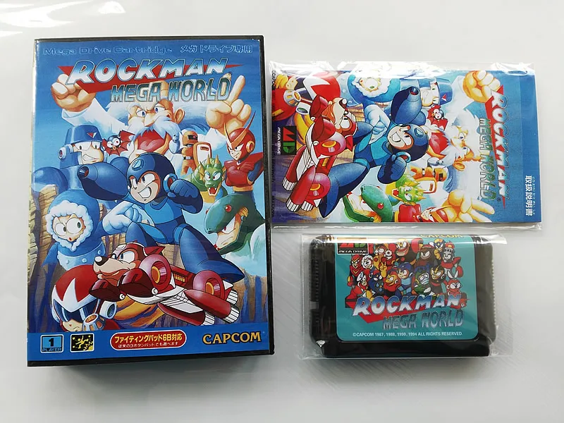 Игра MD: ROCKMAN MEGA WORLD (японская версия! Коробка + инструкция картридж!)|Игры для