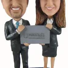 Экспресс- Персонализированная кукла с качающейся головой свадебное Подарочное свадебное украшение из полистоуна на заказ кукла