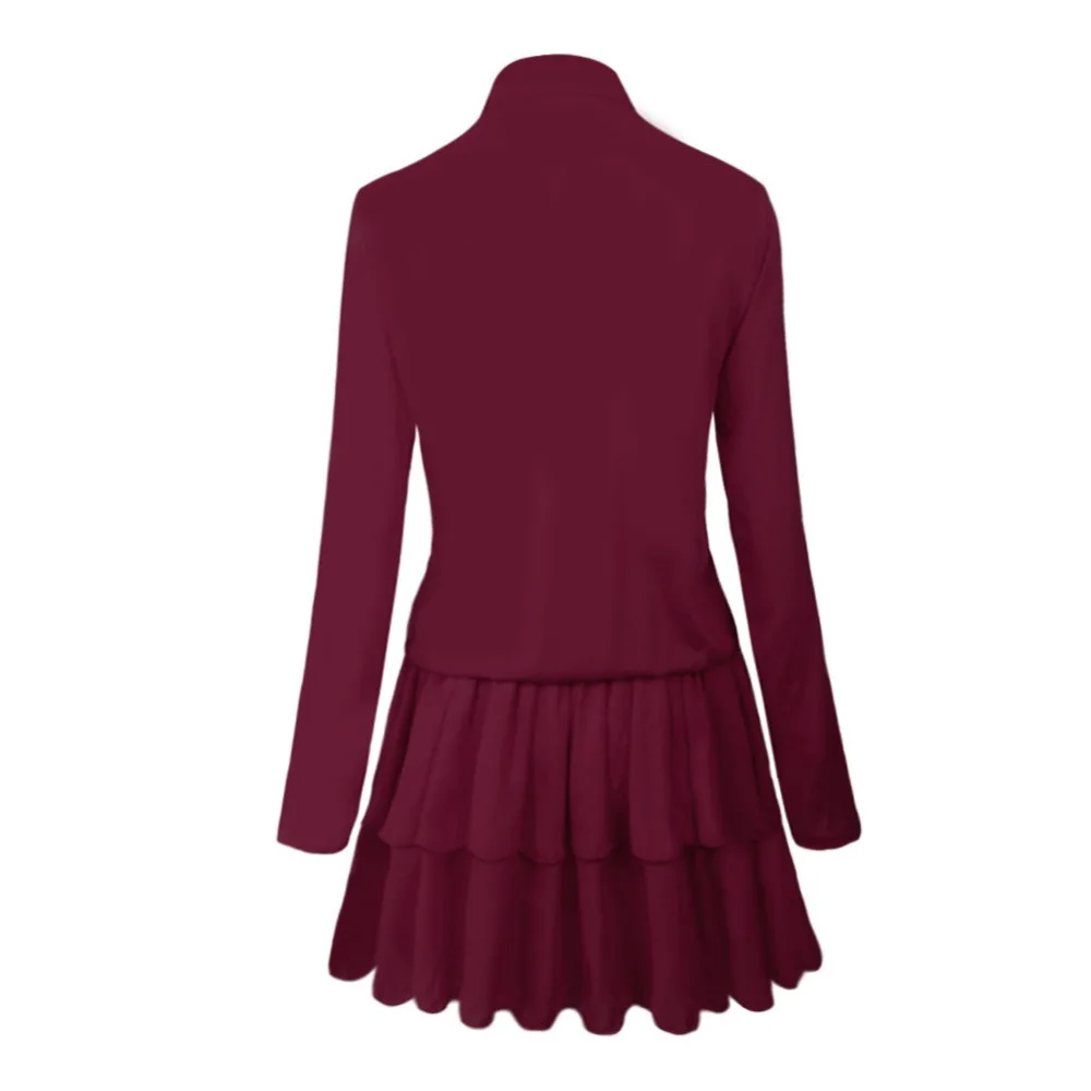 2017 Europe and the United States fashion women's cotton and cotton leaf edge fashion Peng Peng dress special (7)