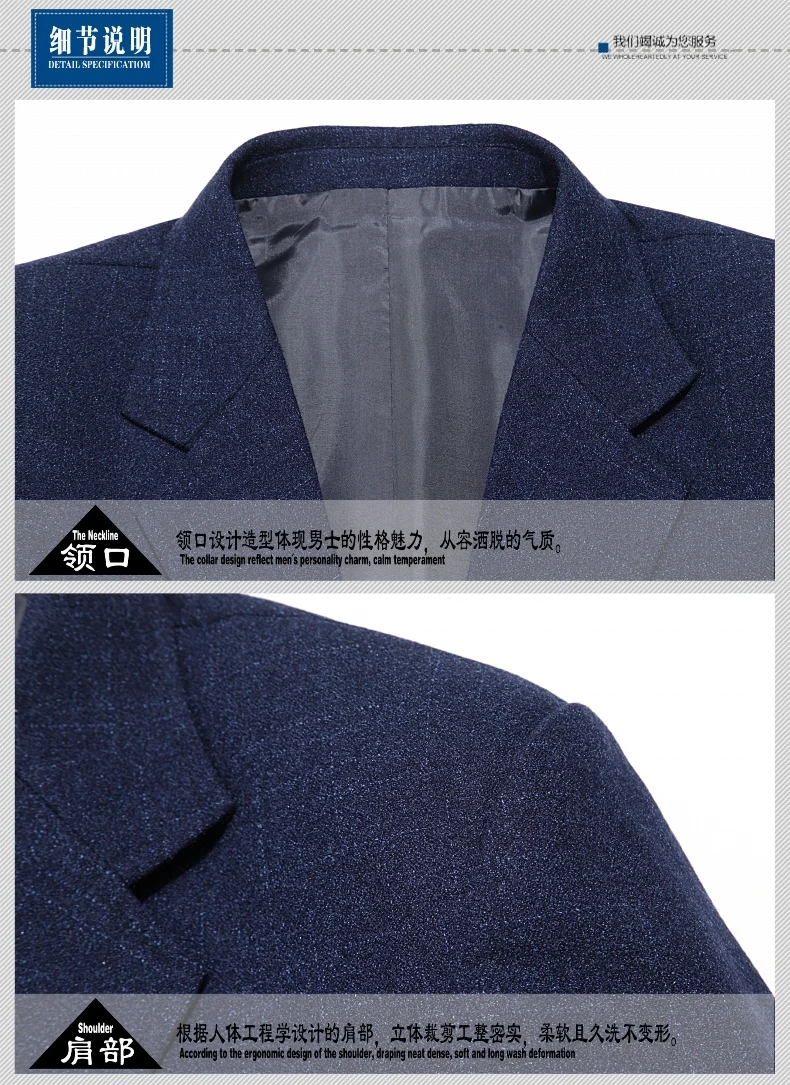 WAEOLSA Men Tailored Blazers Navy Blue Claret-red Blazer Masculino Man Business Suit Jacket Costume Homme (11)