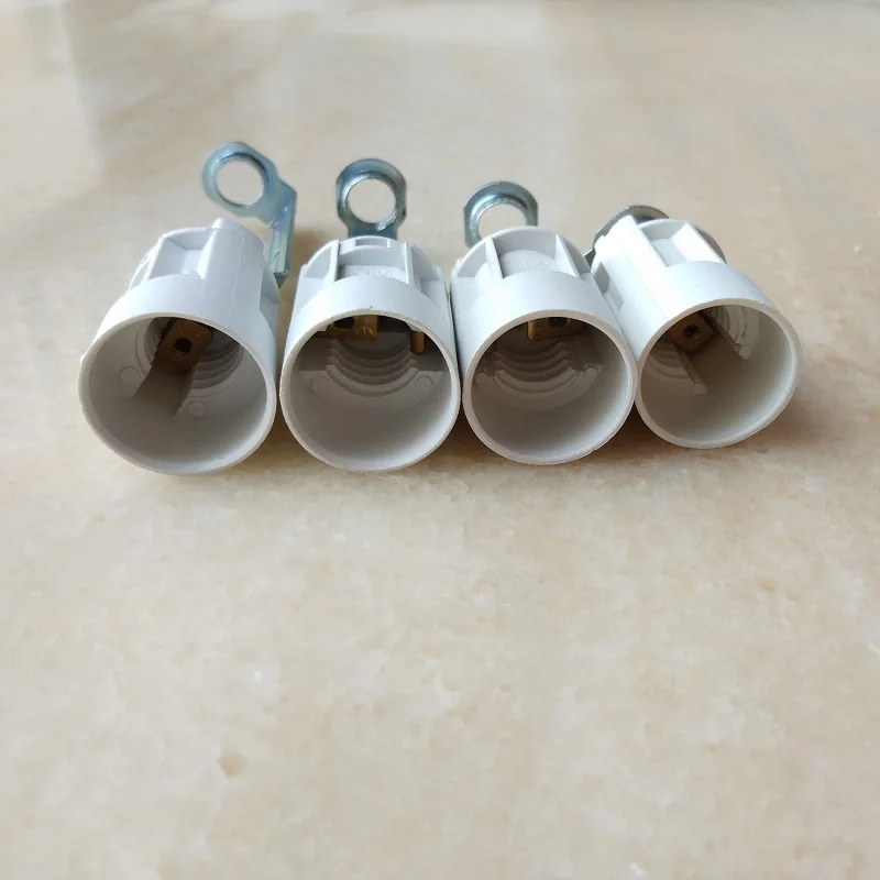 10pcs/lot E14 53mm/70mm/80mm/100mm height Plastic chandelier lamp holder, lamp accessories Candle base socket 110v 220v led lights lamp holder lamp bulb holder lamp base led lamp base