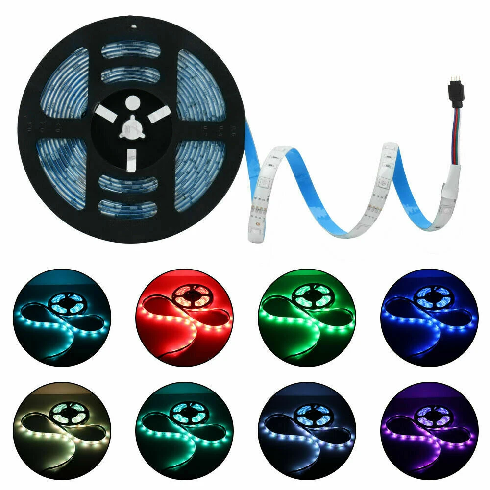 5 м 10 WiFi Светодиодная лента RGB водонепроницаемый SMD 5050 12 в rgb шнур Диодная гибкая Alexa