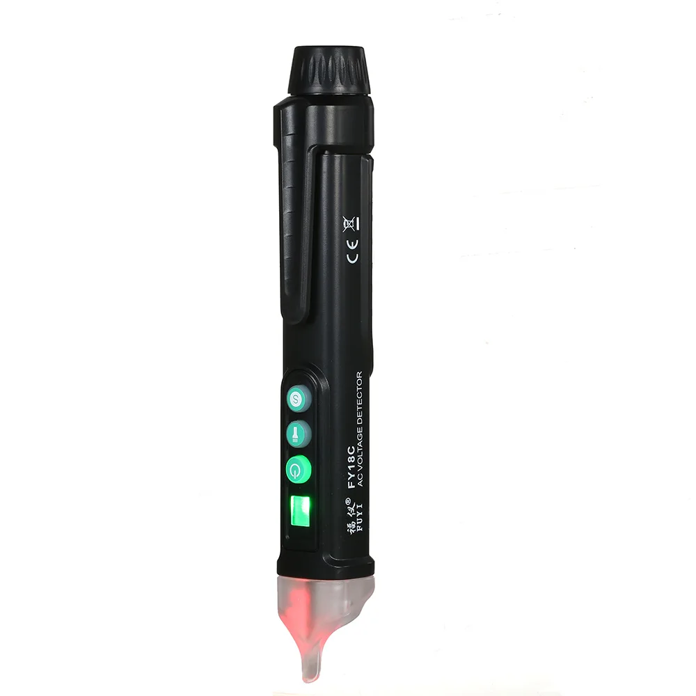 Бесконтактный Мини измеритель напряжения переменного тока Вольтметр портативный индикатор напряжения вольтметр ручка с визуальной звуковой сигнализацией светодиодный фонарик