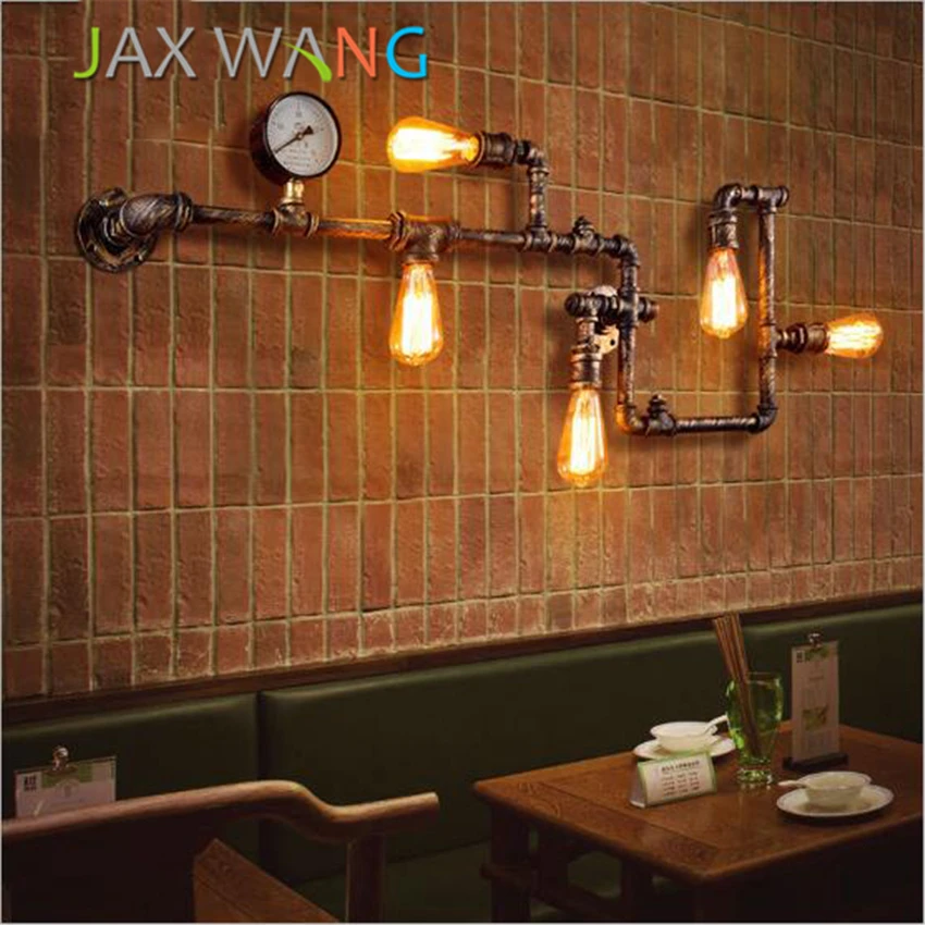  Europe Retro Industrial Style LED E27 Wall Lamp Iron Pipe Wall Light Lighting Wall Lamp for Parlor  - 32880319918