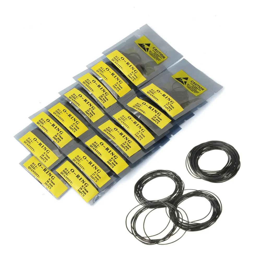 Achat 0.7mm 750 pcs 16mm 30mm O Anneau En Caoutchouc Joint Rondelles Étanche Ronde Montre Joints