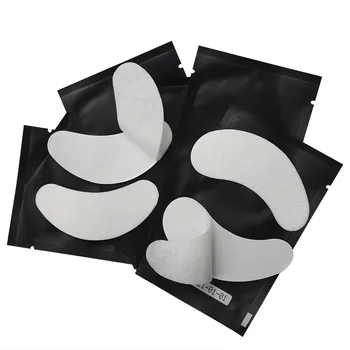 

Hot 50pairs Black Patches for Eyelash Extension Under Eye Pads Paper Patches Pink Lint free Stickers for False Eyelashes