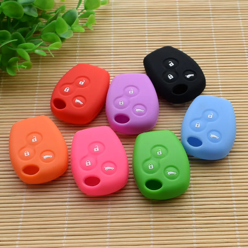 

silicone car key case for Renault 3 button Clio Scenic Megane Duster Sandero Captur Twingo Modus remote control cover Fluence