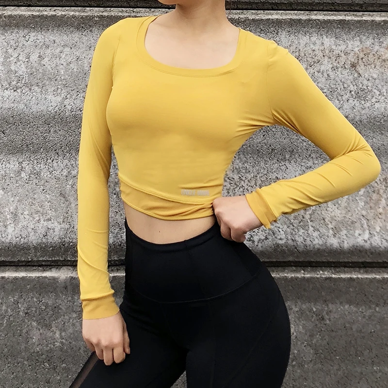 tight crop workout top