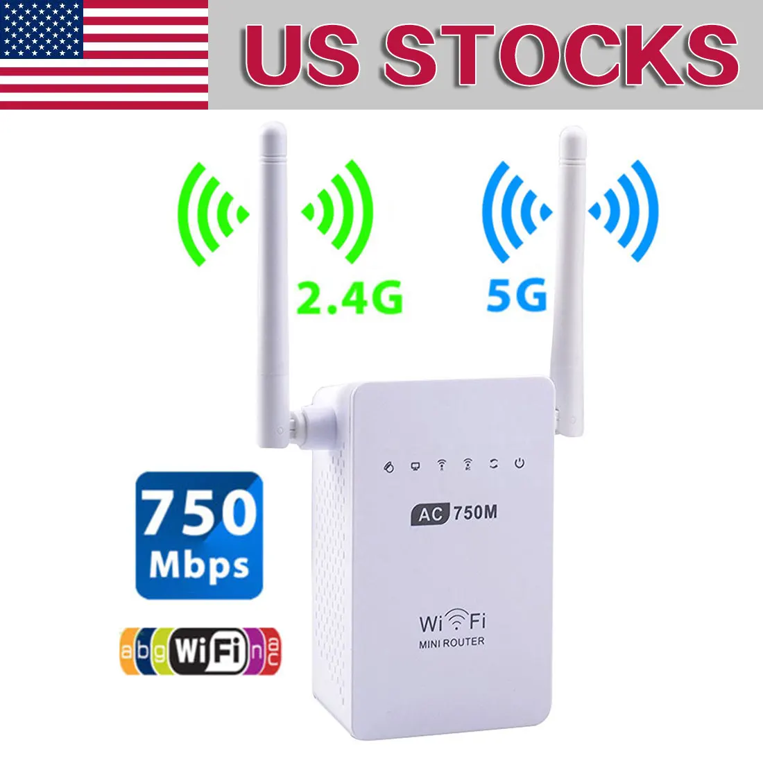 

750Mbps Antenna Wifi Repeater Wireless Range Extender 802.11N Booster Signal Amplifier wlan US plug Wifi Signa Extend Amplifier