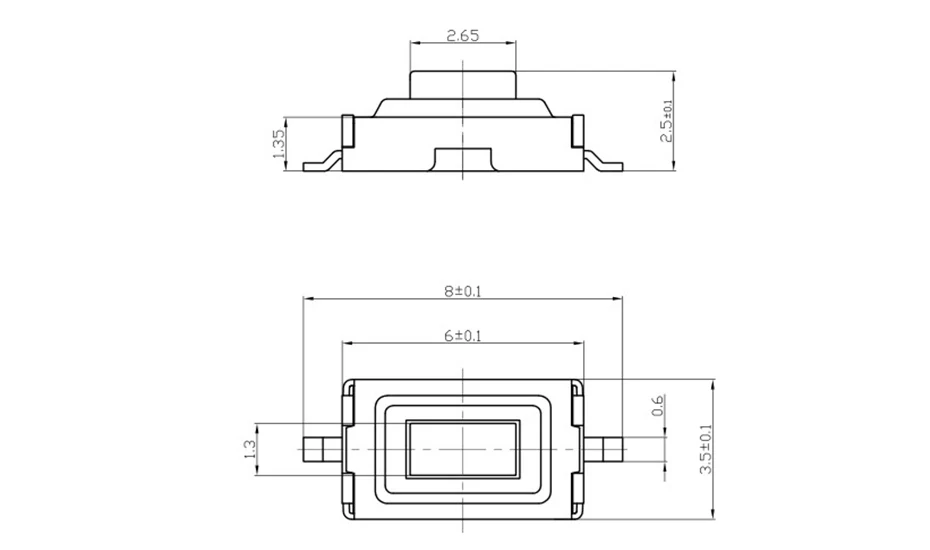 50 шт./лот SMT 3x6x2,5 мм 2PIN Тактильные Такт Кнопка Микро переключатель G73 самостоятельно моментальная перезагрузка