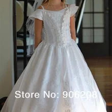 Свадебное нарядное платье цвета слоновой кости/коричневый шоколад с цветочным узором для девочек, красивые платья для девочек Новинка года, платья для девочек