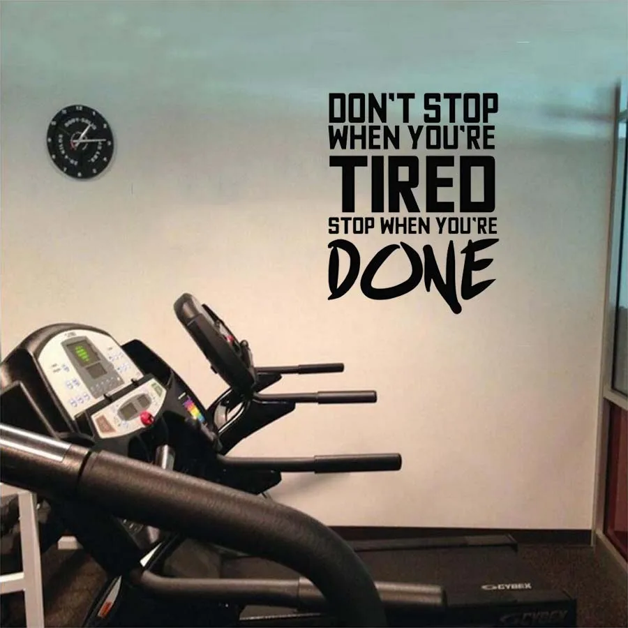 gym room inspirational quote wall sticker  (1)
