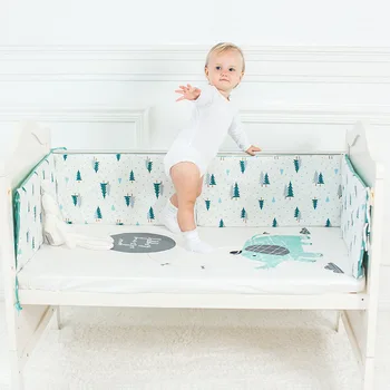 

Baby Bed Bumpers Cotton Baby Crib Protector Cartoon Cot Bumpers In Crib for Newborns Multicolor Cot Bumper Can Use Decor Room