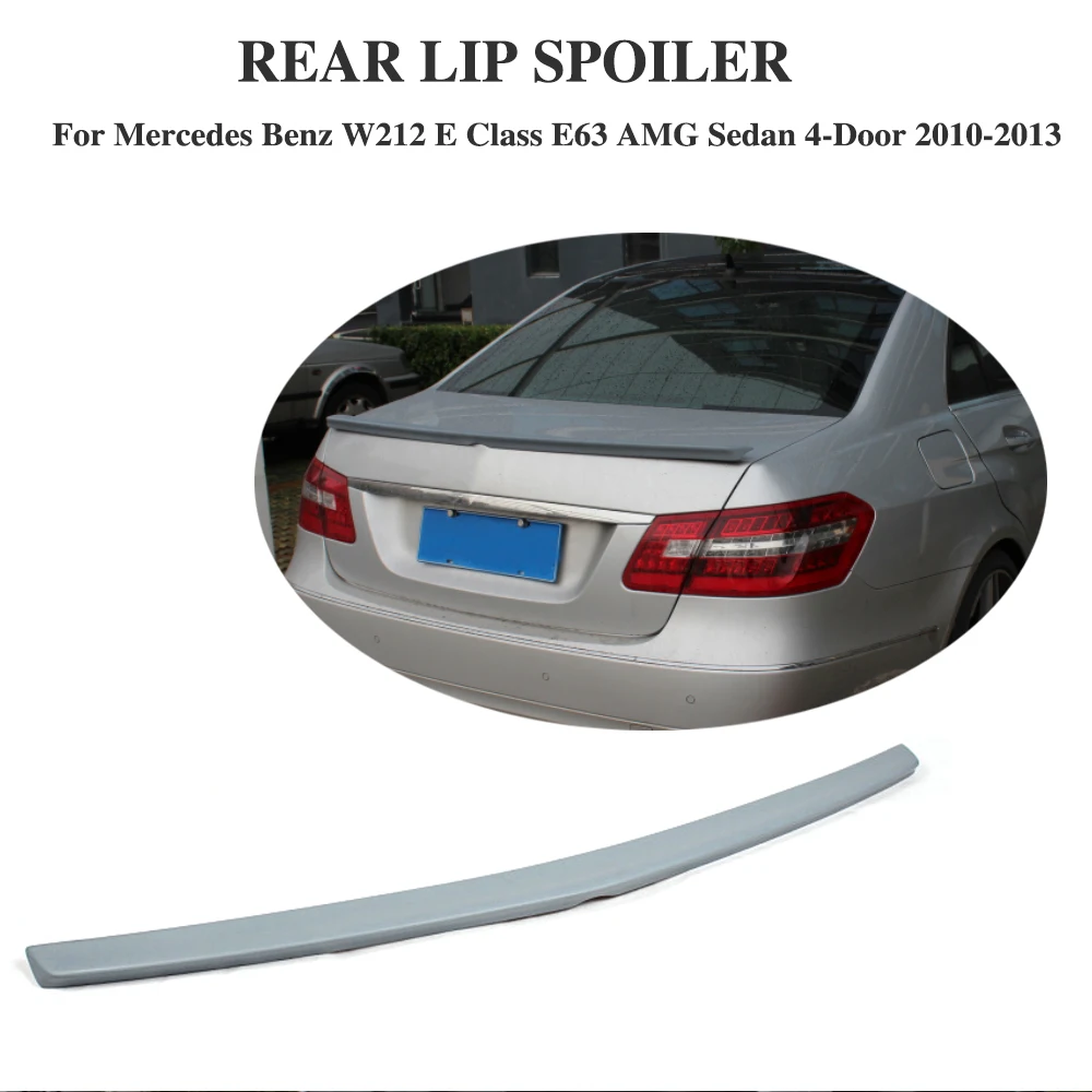 Задний спойлер для багажника Mercedes Benz E Class W212 E63 AMG Sedan 4 дверный 2010 2013 PU серый|spoiler