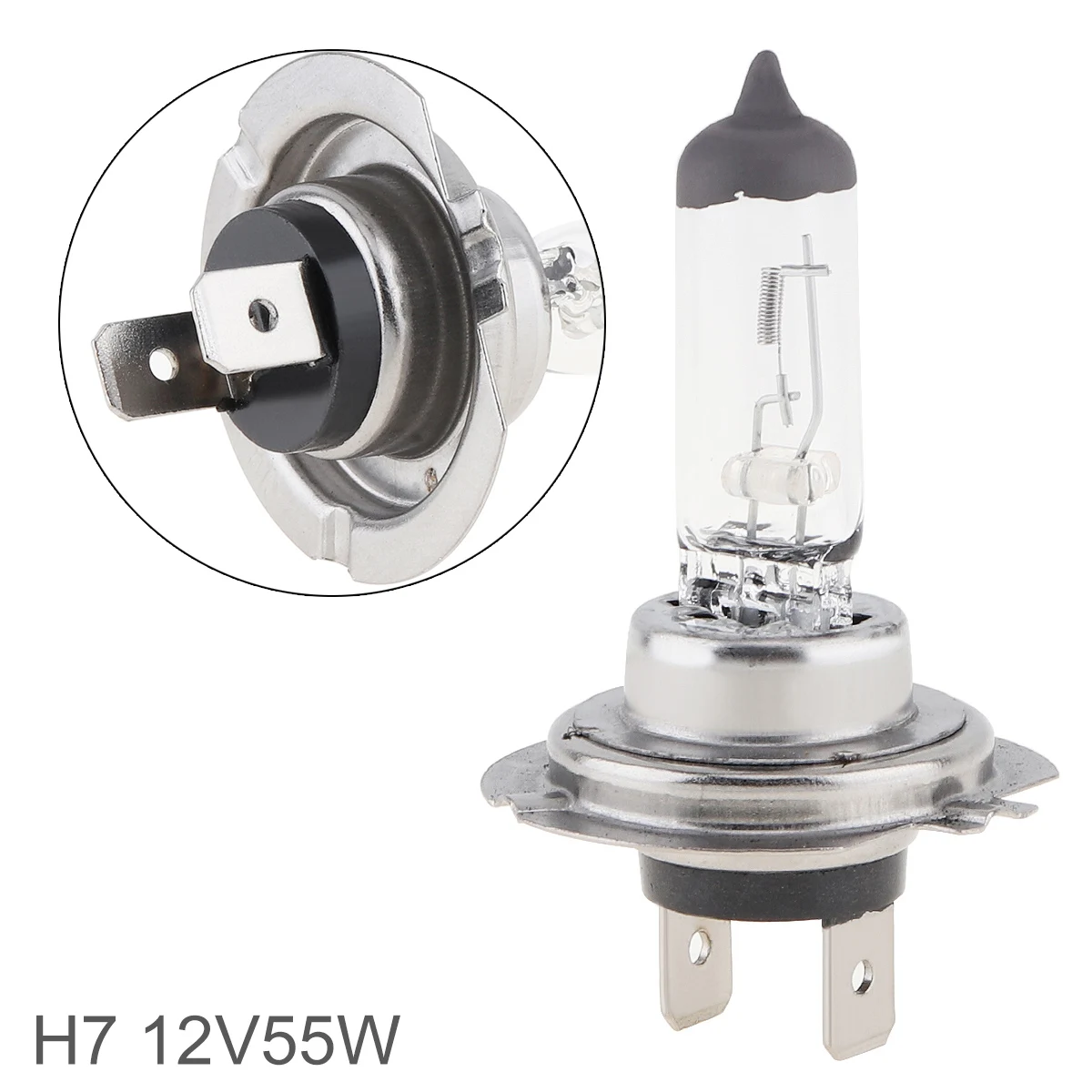 

12V H7 55W 5000K White Clear Light Super Bright Car Xenon Halogen Lamp Auto Front Headlight Fog Bulb