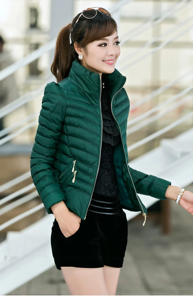 Big Promotion 2018 Winter Jacket Women Slim Office Ladies Zippers Plus Size Coats Jaquetas winter down&parkas