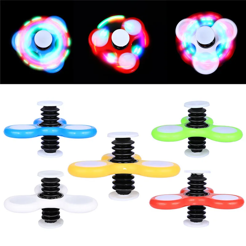 

2019 New LED Colored Lights Flashing Funny Bouncing Gyro Elastic Gyro Decompression Toy Soft And Unbreakable Gifts For Friends