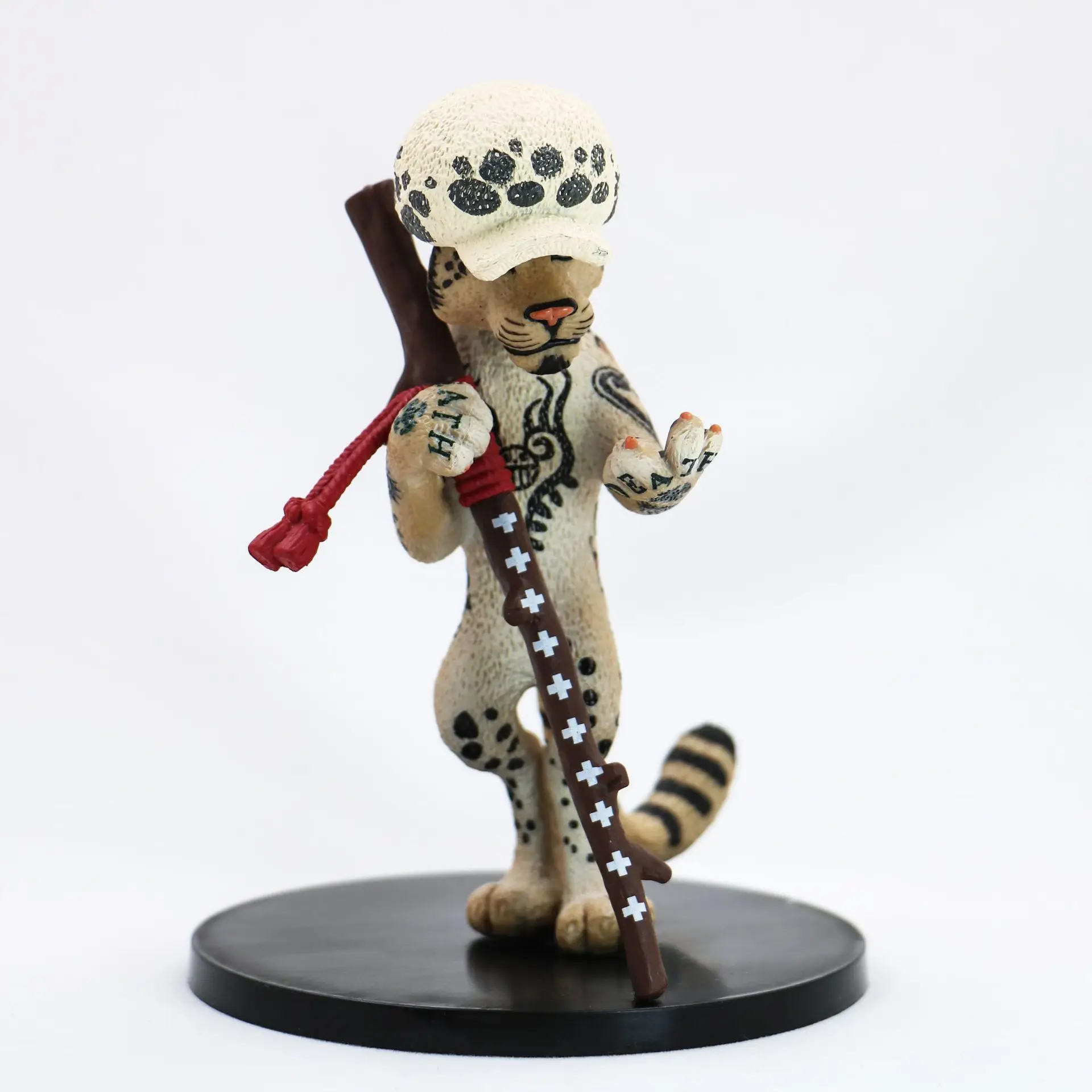 

Anime One Piece Trafalgar Law as Snow Leopard PVC Figure Model Toys 12cm