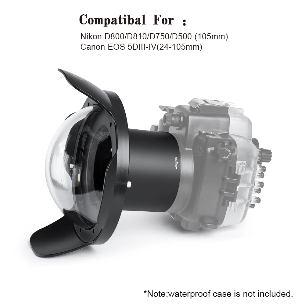 Камера рыбий глаз широкоугольный объектив купол порт подводный водонепроницаемый Дайвинг Корпус чехол сумка