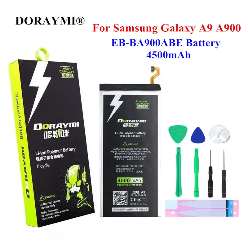 DORAYMI EB-BA900ABE Battery for Samsung Galaxy A9 A900 A9000 A9100 Phone 4500mAh Batteries Replacement Bateria | Мобильные телефоны