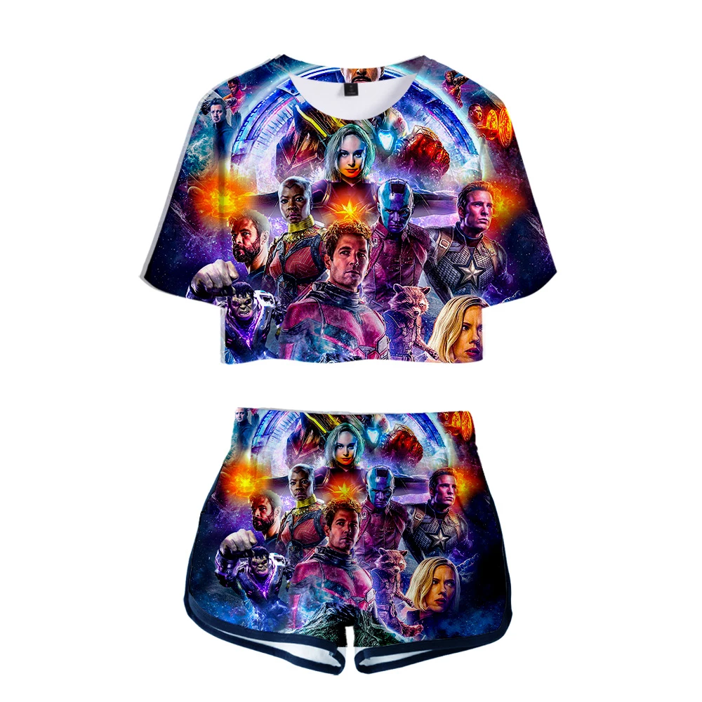 Avengers Endgame Quantum Realm Women Tops Tee Advanced Tech Pant Cosplay Costumes 2019 new superhero Iron Man T-shirt suit