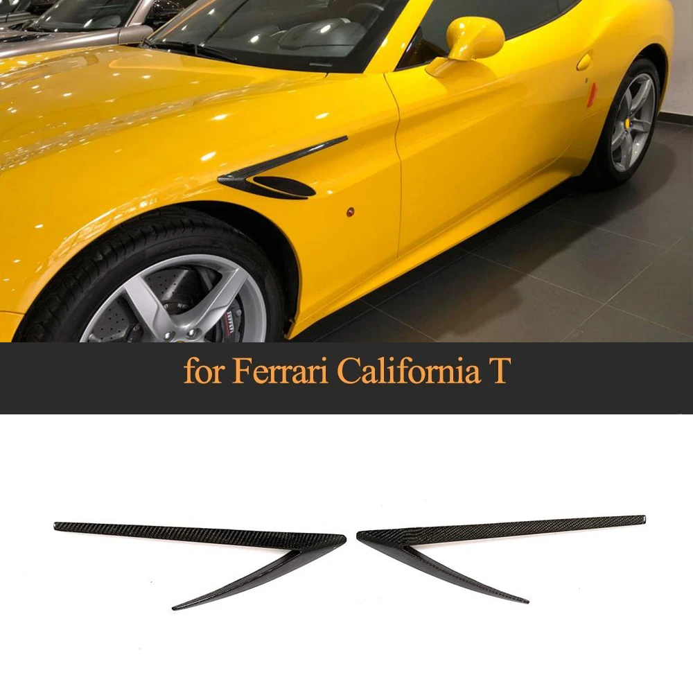 2 шт. ребра для бампера из углеродного волокна Ferrari California T Base Convertible Door Coupe 2015 2018 Fender