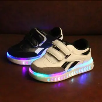 

cool lighted kids LED shoes New Autumn fashion flash glowing baby girls boys sneakers high quality children Sports shoes