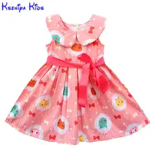 Kseniya/Детские платья для маленьких девочек; яркие цвета; сезон весна-лето; платье для малышей; платье принцессы для девочек с лентами; одежда