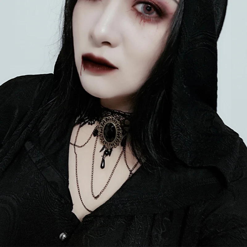 

Gothic women lace choker punk dark black choker necklace Neck Belt Sexy Harajuku choker