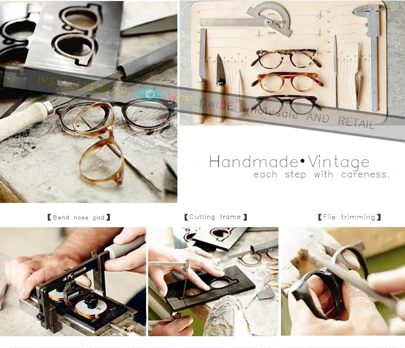 CL Real Handmade Acetate Frames Johnny Depp Glasses Men Superstar Demi Color Brand Optical Frame Cat Eye Prescription Lenses  (22)
