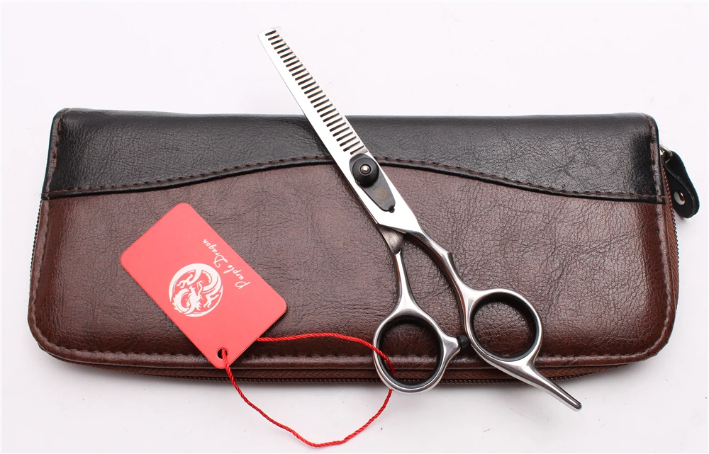 Z1003 6,0 дюймов 17,5 см Япония черный Парикмахерские ножницы истончающие ножницы Профессиональный человеческие волосы ножницы Наборы Стиль инструменты