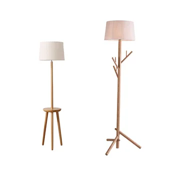 

Nordic Solid Wood LED Floor Lamp Placing Objects Design Floor Lights Bedroom Living Room Study Lighting Luminaire Fixtures Avize