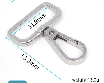 

1 1/4inch gun trigger snap, bag hardware accessories, handbag hook swivel clasp Dog clip Hook Metal Clip Buckle, Swivel clasp