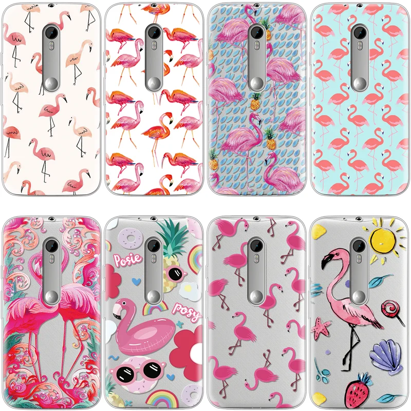 

Soft TPU Cover For Motorola Moto C E4 EU E5 G3 G4 G5 G5S G6 Plus M X4 X Style Z Z2 Z3 Play Flamingo capa Coque For Moto E4 Case